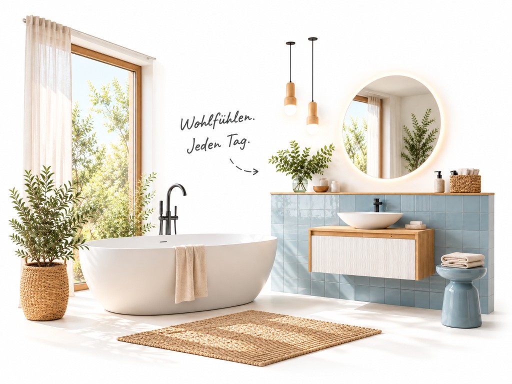Bad mit freistehender Wanne, Wohlfühlen jeden Tag