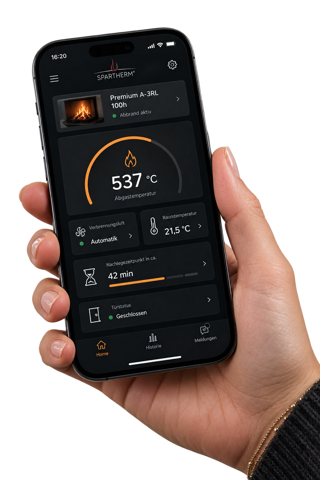 Kaminsteuerung per Smartphone