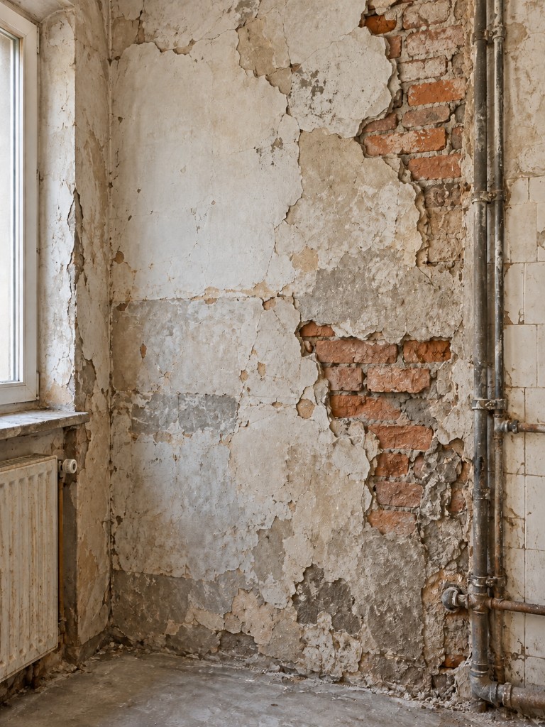 Alte Wand vor der Sanierung