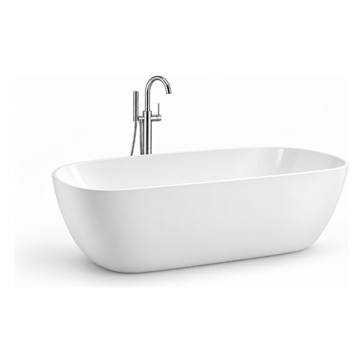 Freistehende Badewanne mit Standarmatur